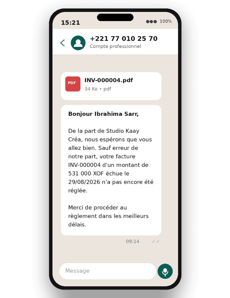 Relance automatique à J+3